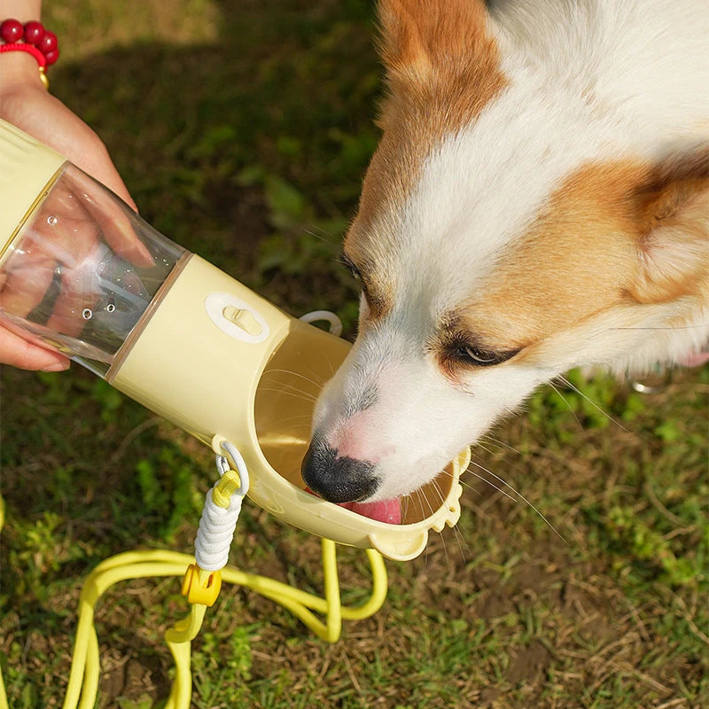 2 In 1 Portable Dog Water Bottle For Dogs,Cat Outdoor Leak-proof Puppy Drinking Bowl With Food Container Pets Feeder Pet Products